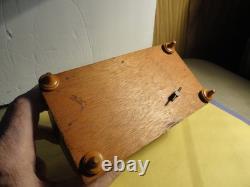 Vintage Trunk Style Music Box With Reuge Works In It Plays Great / Original Key