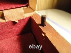Vintage Trunk Style Music Box With Reuge Works In It Plays Great / Original Key