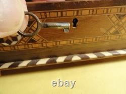 Vintage Trunk Style Music Box With Reuge Works In It Plays Great / Original Key