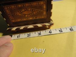Vintage Trunk Style Music Box With Reuge Works In It Plays Great / Original Key