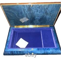 Vintage Wood Inlay Sorrento Made in Italy REUGE Music Jewelry Box 6x 10.5 Long