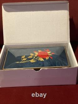 Vintage Wood Inlay Sorrento Made in Italy REUGE Music Jewelry Box 6x 10.5 Long