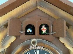 Vintage Wooden Reuge Cuckoo Clock Blue Danube For Parts Repairs