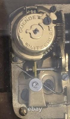Vintage Wooden Swiss Music Box Cylinder Mechanism Minuet Tunes Beethoven Mozart