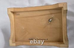 Vintage Wooden Swiss Music Box Cylinder Mechanism Minuet Tunes Beethoven Mozart