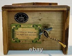 Vintage Wooden Swiss chalet music box with Thorens movement