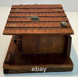 Vintage Wooden Swiss chalet music box with Thorens movement