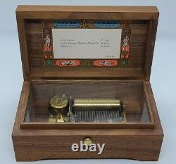 Vintage Working Reuge Swiss Cylinder 3 Song Music Box Switzerland