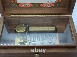 Vintage Working Reuge Swiss Cylinder 3 Song Music Box Switzerland