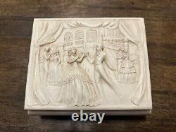 Vintage reuge music box La Traviata Carved Jewelry Box Swiss