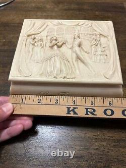 Vintage reuge music box La Traviata Carved Jewelry Box Swiss