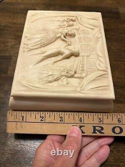 Vintage reuge music box La Traviata Carved Jewelry Box Swiss