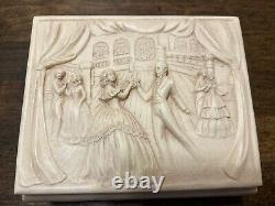 Vintage reuge music box La Traviata Carved Jewelry Box Swiss