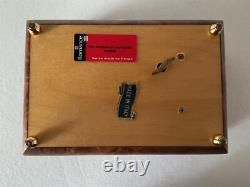 Violin Reuge Romance Burl Marquetry Wood Swiss Music Jewelry Box Sorrento Italy