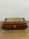 Vtg Edna Hovel Wooden Painted Musical Jewelry Box With Key