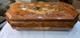 Vtg Italian Burl Wood Musical Jewelry Box Italy Reuge Plays Over the Rainbow