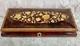 Vtg Italian Floral Wood Inlay Music Jewelry Box Swiss Movement Plays For Elise