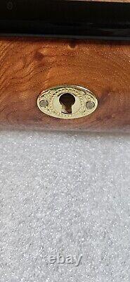 Vtg REUGE SANKYO Movement Music Box Inlaid Walnut Edelweiss By Rodgers WORKS