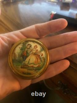 Vtg REUGE Swiss Music Box Pendant Necklace Plays Somewhere My Love Romanti