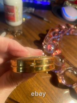 Vtg REUGE Swiss Music Box Pendant Necklace Plays Somewhere My Love Romanti