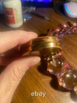 Vtg REUGE Swiss Music Box Pendant Necklace Plays Somewhere My Love Romanti