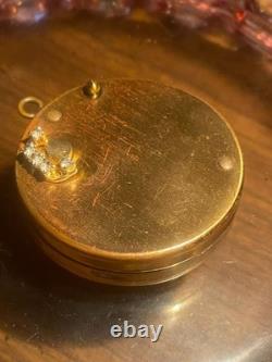 Vtg REUGE Swiss Music Box Pendant Necklace Plays Somewhere My Love Romanti