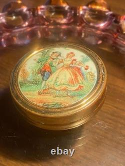 Vtg REUGE Swiss Music Box Pendant Necklace Plays Somewhere My Love Romanti