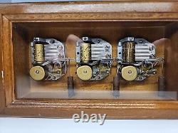 Vtg REUGE Triple Cylinder SWISS MUSIC BOX 3 Tunes