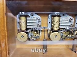 Vtg REUGE Triple Cylinder SWISS MUSIC BOX 3 Tunes