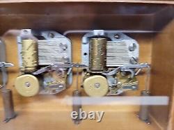 Vtg REUGE Triple Cylinder SWISS MUSIC BOX 3 Tunes