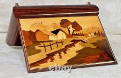 Vtg Reuge Marquetry Music/Jewelry Box Edelweiss Song from the Sound of Music