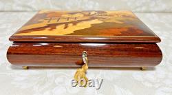 Vtg Reuge Marquetry Music/Jewelry Box Edelweiss Song from the Sound of Music
