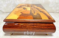 Vtg Reuge Marquetry Music/Jewelry Box Edelweiss Song from the Sound of Music