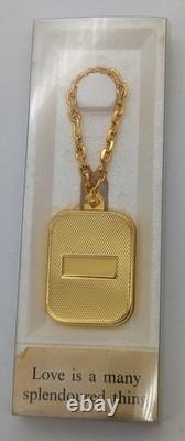 Vtg Reuge Swiss Gold Keychain Mini Music Box Love is a Many Splendoured Thing