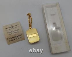 Vtg Reuge Swiss Gold Keychain Mini Music Box Love is a Many Splendoured Thing