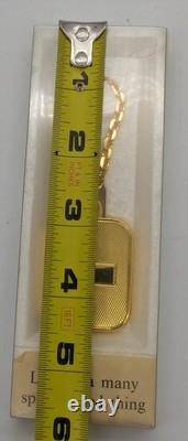 Vtg Reuge Swiss Gold Keychain Mini Music Box Love is a Many Splendoured Thing