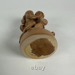 Vtg Reuge Swiss Wooden Music Box Hand Carved Dancing Boy & Girl-Plays Edelweiss