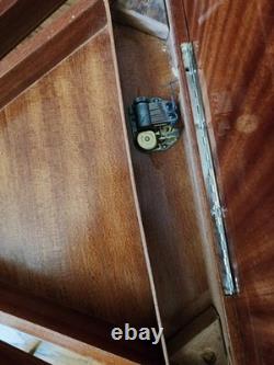 Vtg Set Of 6 Triangle Mahogany Coffee Table WithReuge music Box Italy