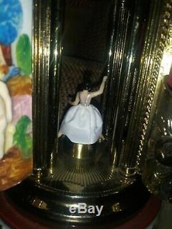 Vtg Sima Reuge Dancing Ballerina Carousel Music Box Lipstick Cigarette Holder