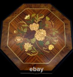 Vtg Sorrento Reuge Musical Jewelry Box Marquetry Wooden Inlay Works Evergreen