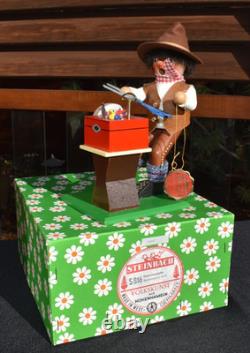 Vtg Steinbach Volkskunst Smoker Music Box The Scissors Grinder 10 S816 Reuge