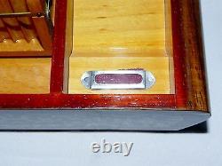 Vtg Swiss Italian Reuge Music Box Cigarette Case Holder Inlaid Wood Marquetry