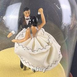Vtg Swiss Reuge Waltz Dancing Spinning Wedding Couple Dome Music Box WORKS