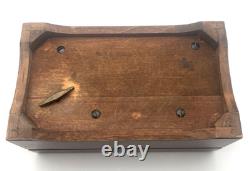 Vtg. Thorens Pre Reuge Wooden Music Box 50 Key 3 Songs AL350 Switzerland Works