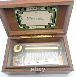 Vtg. Thorens Pre Reuge Wooden Music Box 50 Key 3 Songs AL350 Switzerland Works